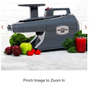 Greenstar Pro Twin Gear Grey Commercial Masticating Cold Press JuicerbyTribest